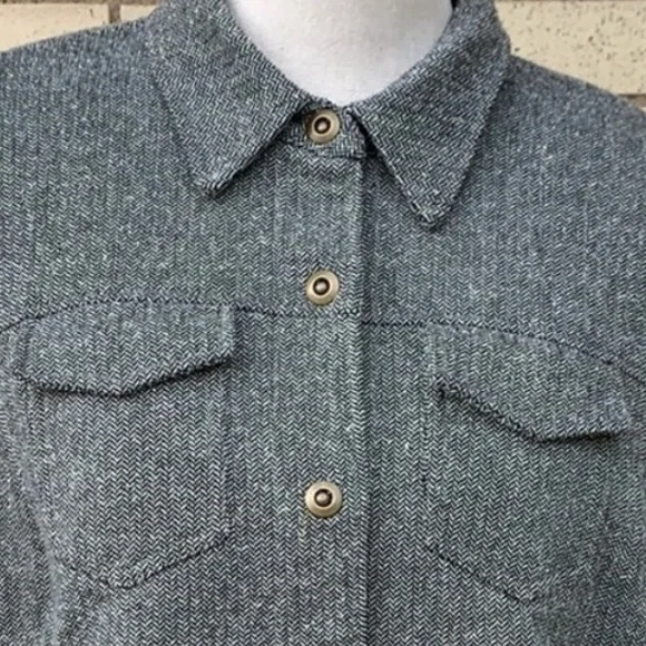 Liz Claiborne Charcoal Gray Lined Collar Jacket - Picture 6 of 11